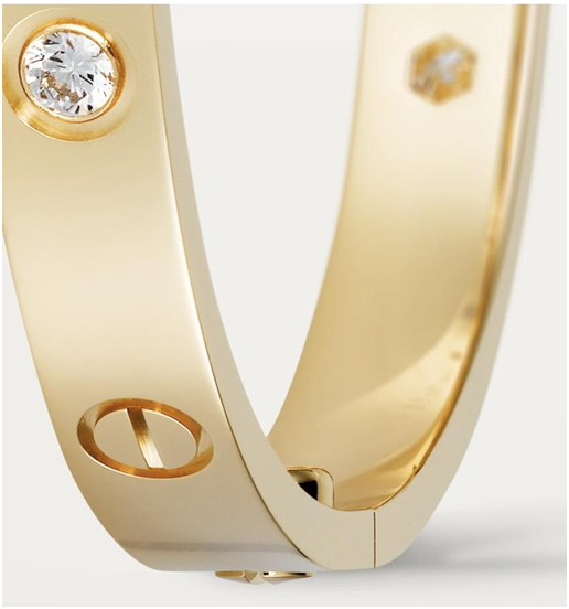 #LOVE# bracelet, 4 diamonds
